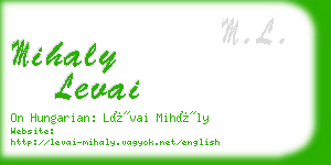 mihaly levai business card